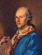 PERRONNEAU, Jean-Baptiste Portrait of Charles le Normant du Coudray af Sweden oil painting reproduction